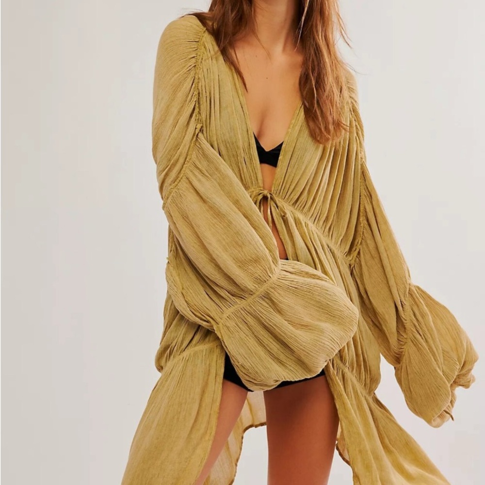 Free People Juliet Duster in Tobacco